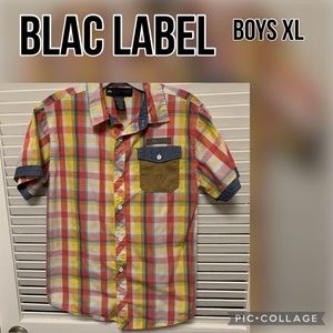 Blac Label boys XL plaid shirt